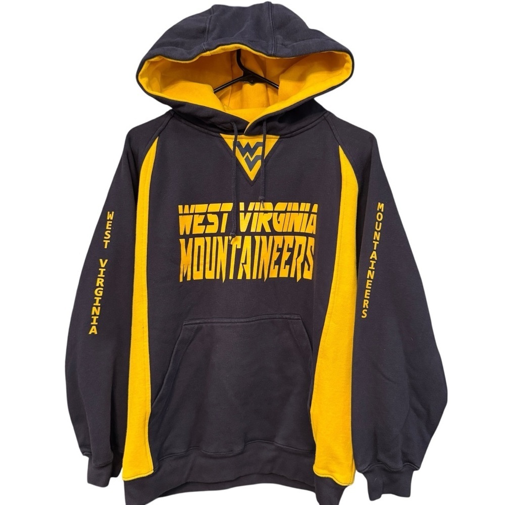 West Virginia Mountaineers Hoodie XS Navy Gold NCAA Game Sportswear